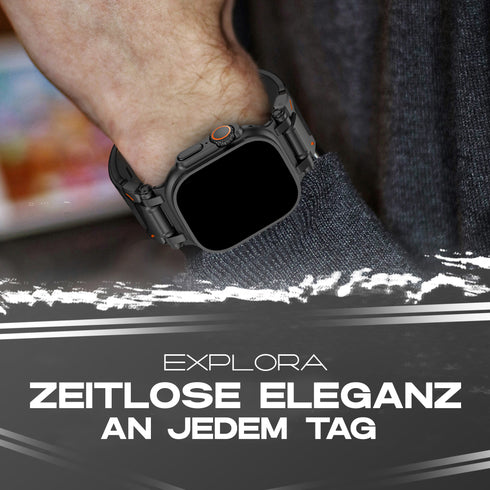 Premium titanium bracelet Superhero Style | DLC titanium grade 2 | for all Apple Watch models | Apple Watch Ultra | Apple Watch Ultra 2